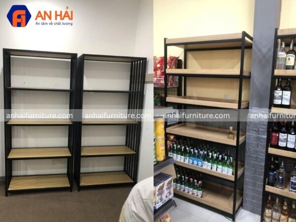 Ứng dụng thực tế của kệ khung sắt mâm gỗ