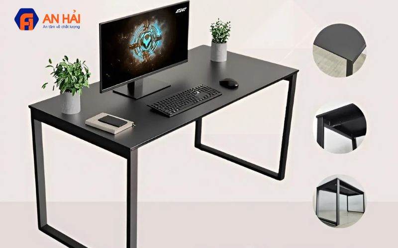 Bàn làm việc hình chữ nhật gỗ cao su BLV01