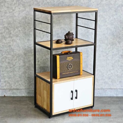 Kệ bếp đa năng 60x40x115cm gỗ cao su KB004