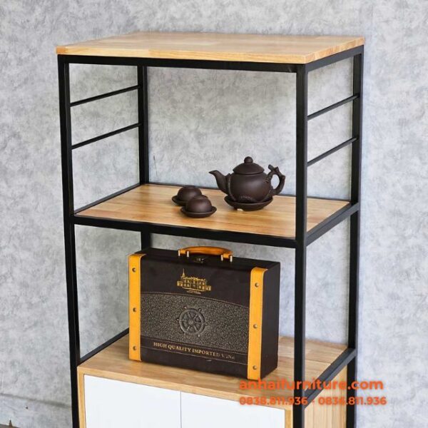 Kệ bếp đa năng 60x40x115cm gỗ cao su KB004