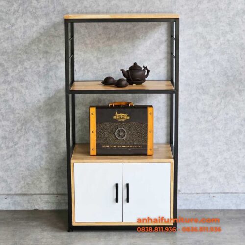 Ứng dụng thực tế Kệ bếp đa năng 60x40x115cm gỗ cao su KB004