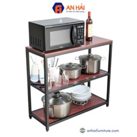 Kệ bếp NARO 3 tầng 100x40x88cm gỗ cao su KB002