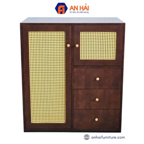 Tủ để đồ 100x60x110cm gỗ cao su KB005