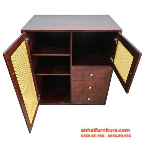 Tủ để đồ 100x60x110cm gỗ cao su KB005
