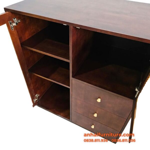 Tủ để đồ 100x60x110cm gỗ cao su KB005