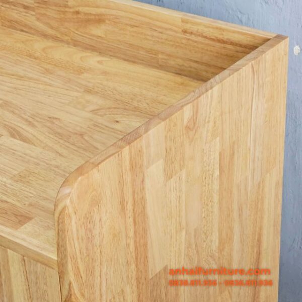 Tủ đựng rác 2 ngăn 150x50x95cm gỗ cao su TDR001