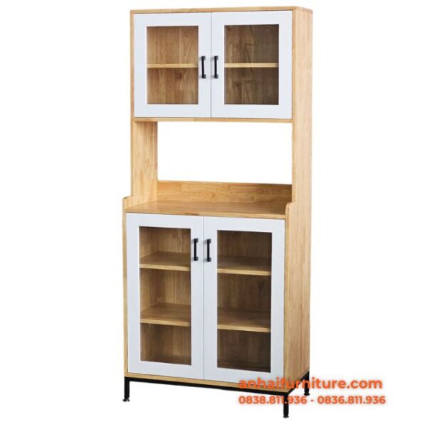 Tủ phòng ăn 80x40x172cm gỗ cao su TPA001