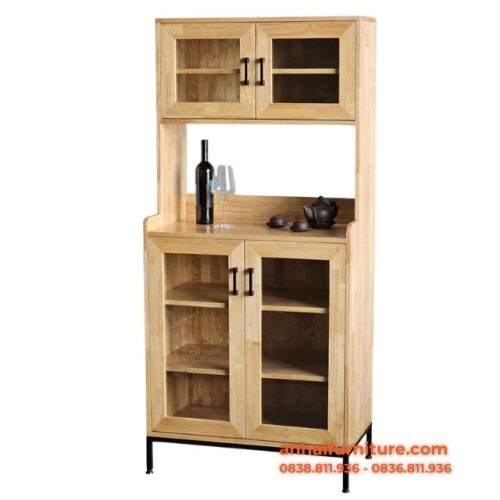 Ưu điểm nổi bật của tủ phòng ăn 80x40x172cm gỗ cao su TPA001
