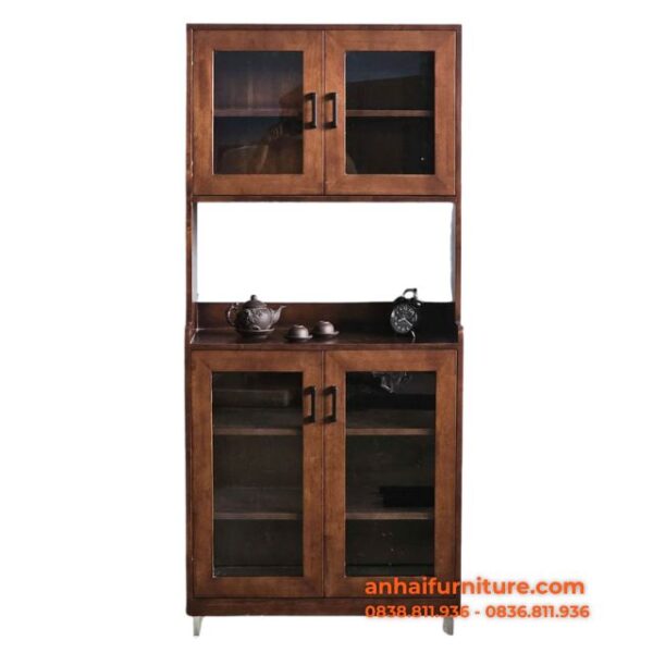 Tủ phòng ăn 80x40x172cm gỗ cao su TPA001