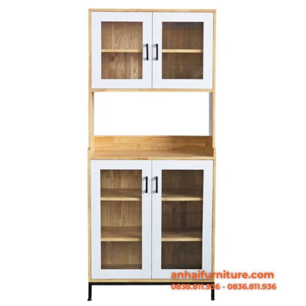 Tủ phòng ăn 80x40x172cm gỗ cao su TPA001