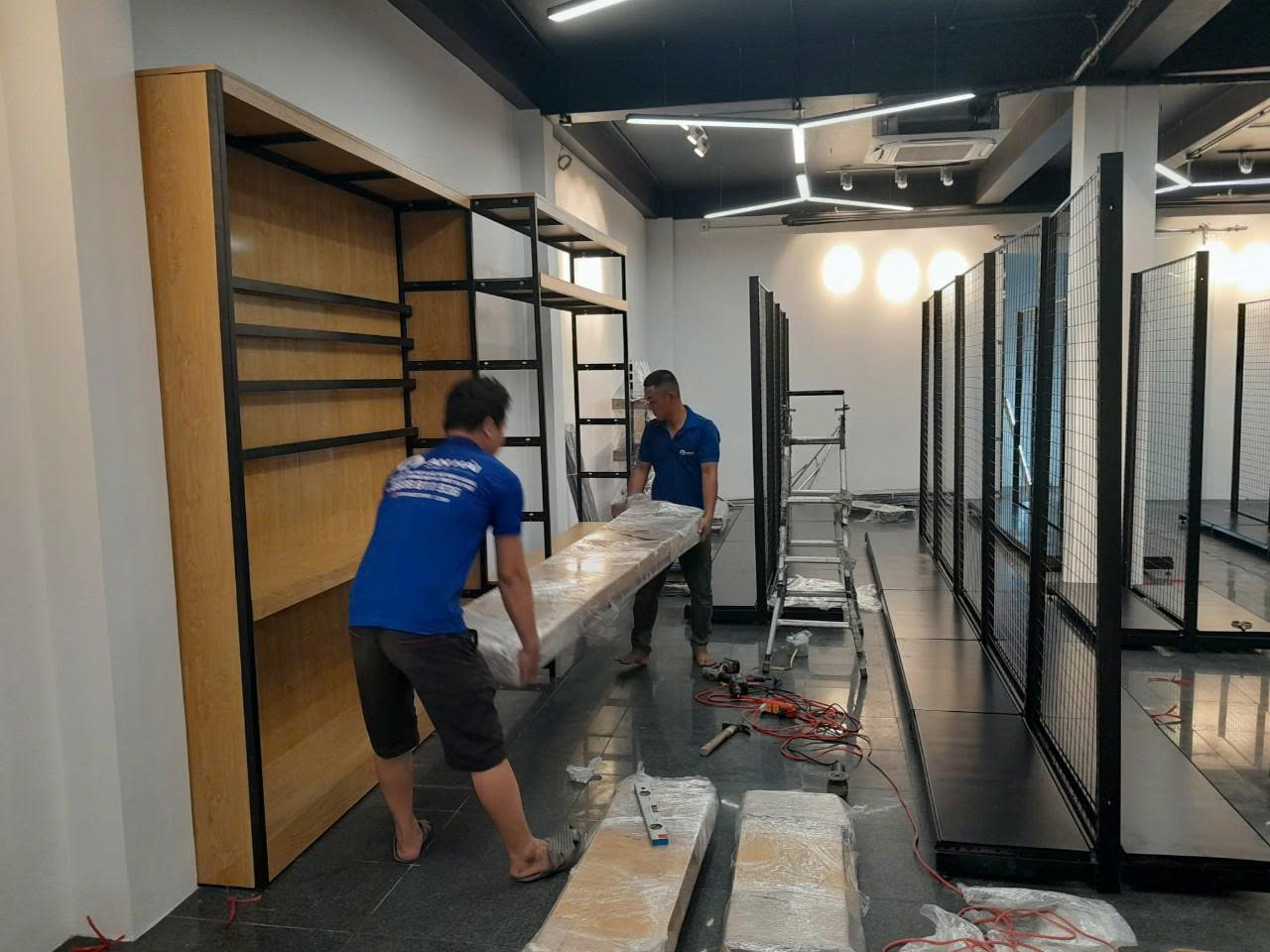 thi công giá kệ siêu thị vmart phu yen an hai furniture