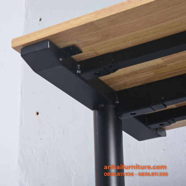 Hình ảnh thực tế Bàn làm việc chữ L 120x100cm gỗ cao su hệ TIO BLVO037