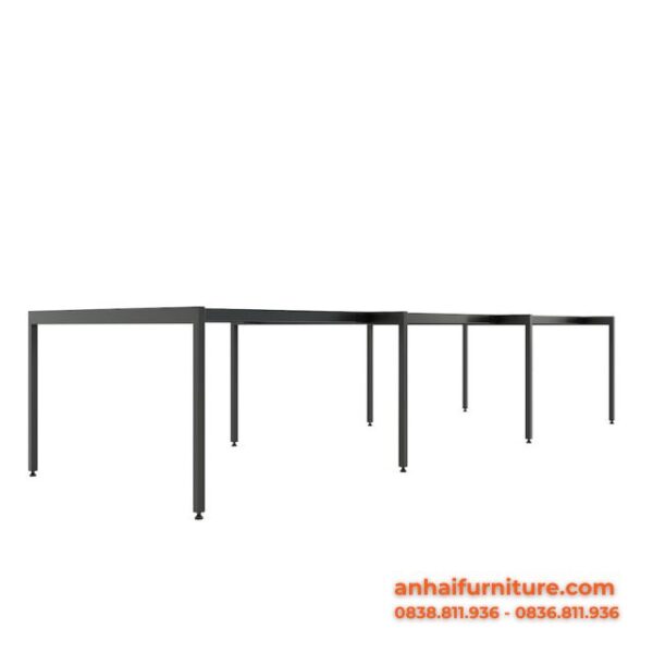 Bàn văn phòng có vách ngăn cụm 6 gỗ Plywood 360×120cm