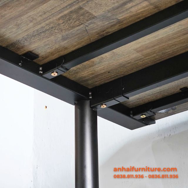 Bàn chữ L 160x100cm gỗ cao su hệ TIO BLVO029