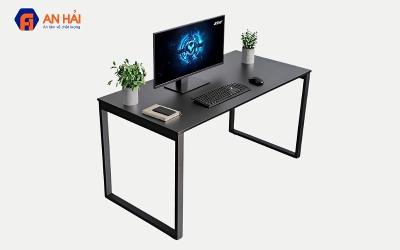 Bàn làm việc 140x70cm gỗ cao su hệ Rectang